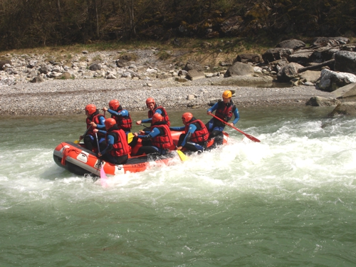 Rafting — descente en rafting sur la Sarine, Suisse romande