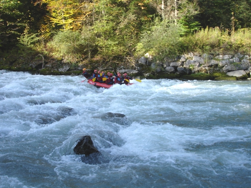 Rafting — descente en rafting sur la Sarine, Suisse romande