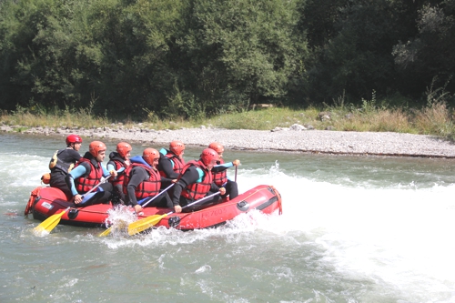 Rafting — descente en rafting sur la Sarine, Suisse romande