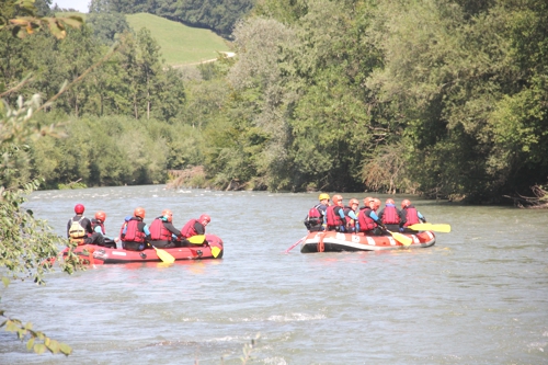 Rafting — descente en rafting sur la Sarine, Suisse romande