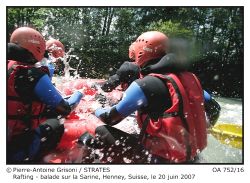 Rafting — descente en rafting sur la Sarine, Suisse romande
