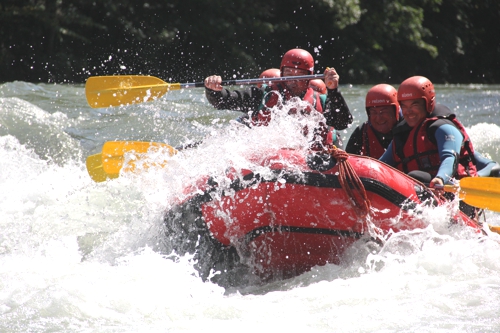 Rafting — descente en rafting sur la Sarine, Suisse romande